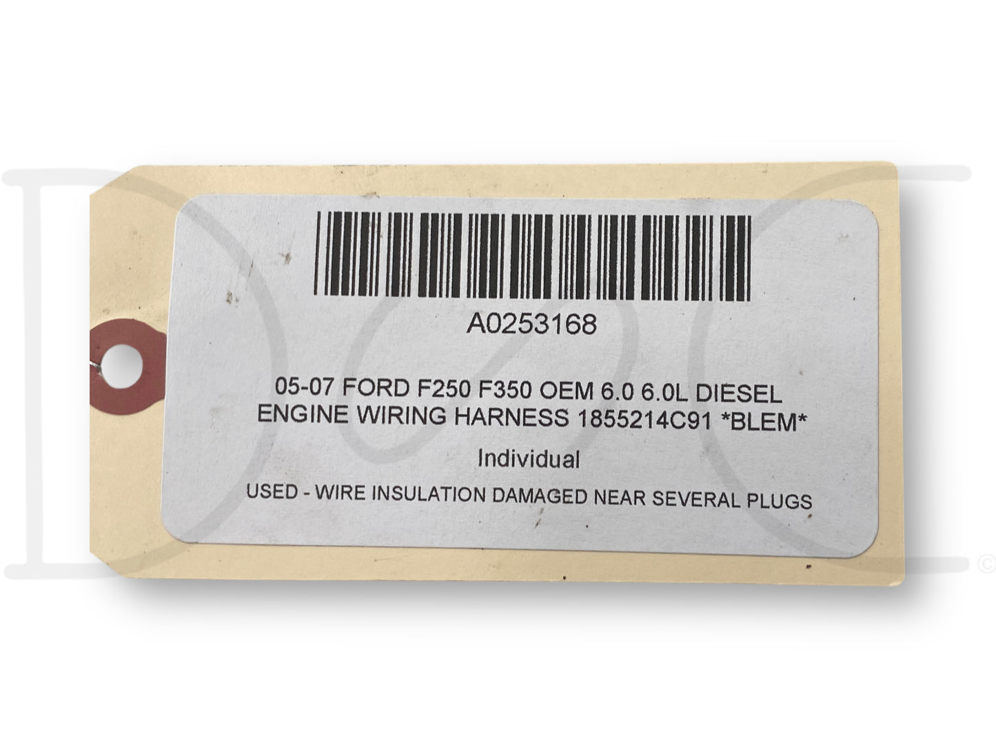 05-07 Ford F250 F350 OEM 6.0 6.0L Diesel Engine Wiring Harness 1855214C91 *Blem*
