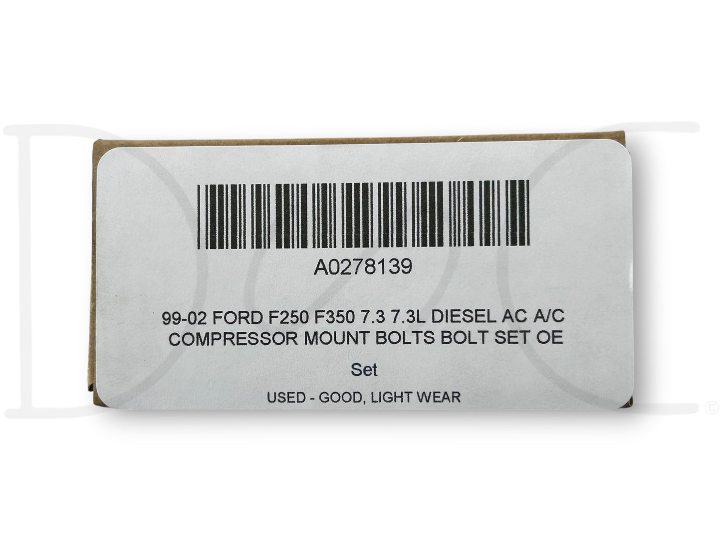 99-02 Ford F250 F350 7.3 7.3L Diesel Ac A/C Compressor Mount Bolts Bolt Set OE