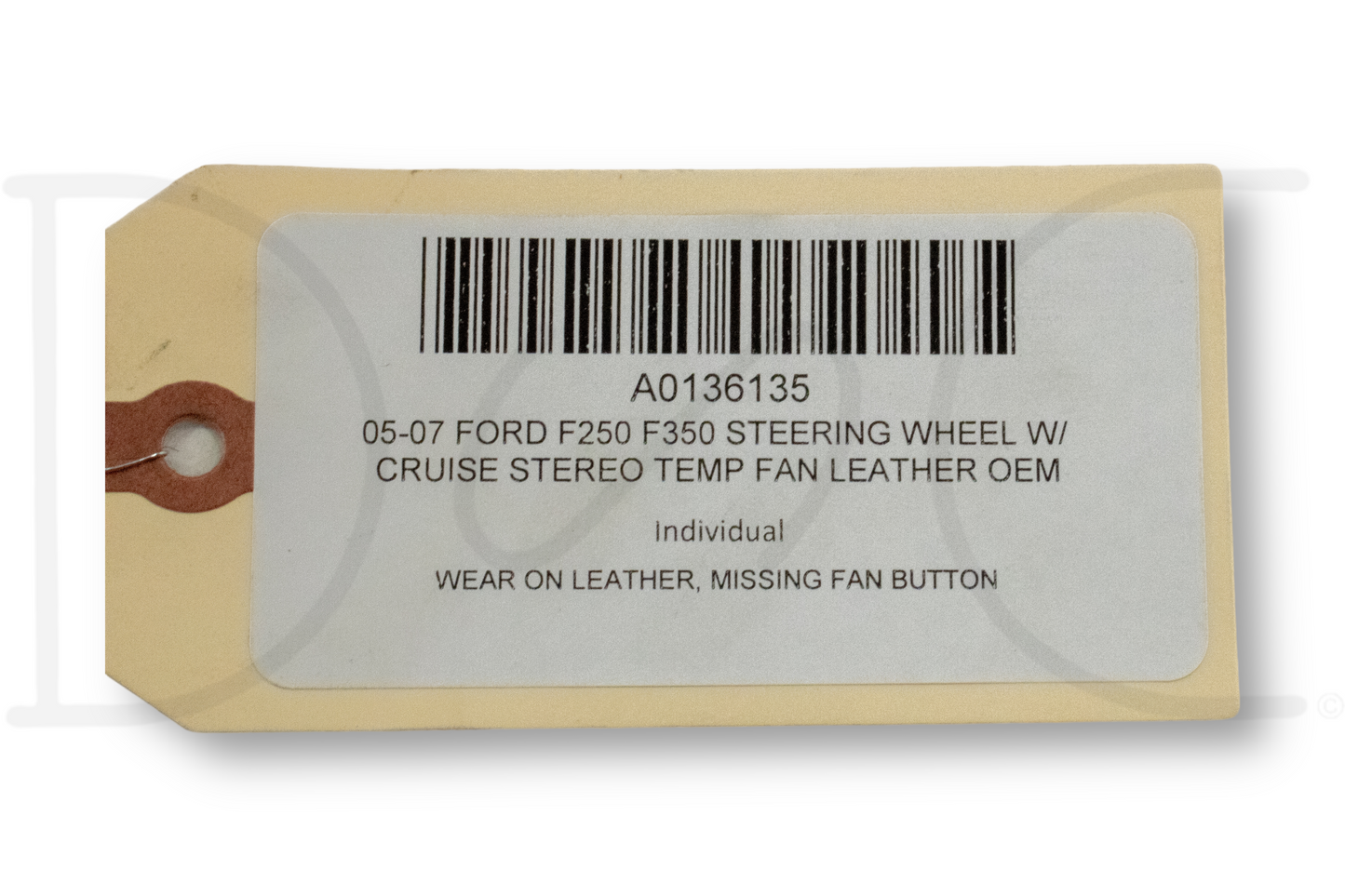 05-07 Ford F250 F350 Steering Wheel W/ Cruise Stereo Temp Fan Leather OEM