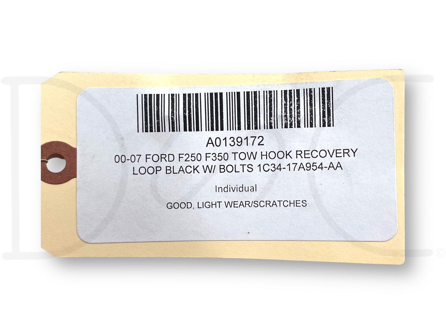 00-07 Ford F250 F350 Tow Hook Recovery Loop Black W/ Bolts 1C34-17A954-Aa