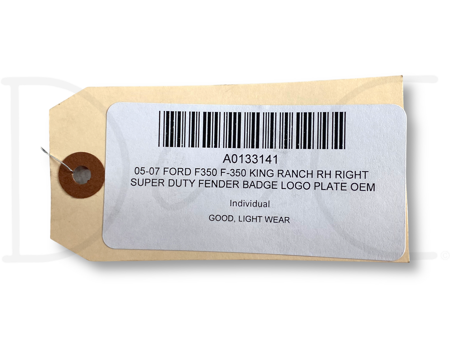 05-07 Ford F350 F-350 King Ranch RH Right Super Duty Fender Badge Logo Plate OEM