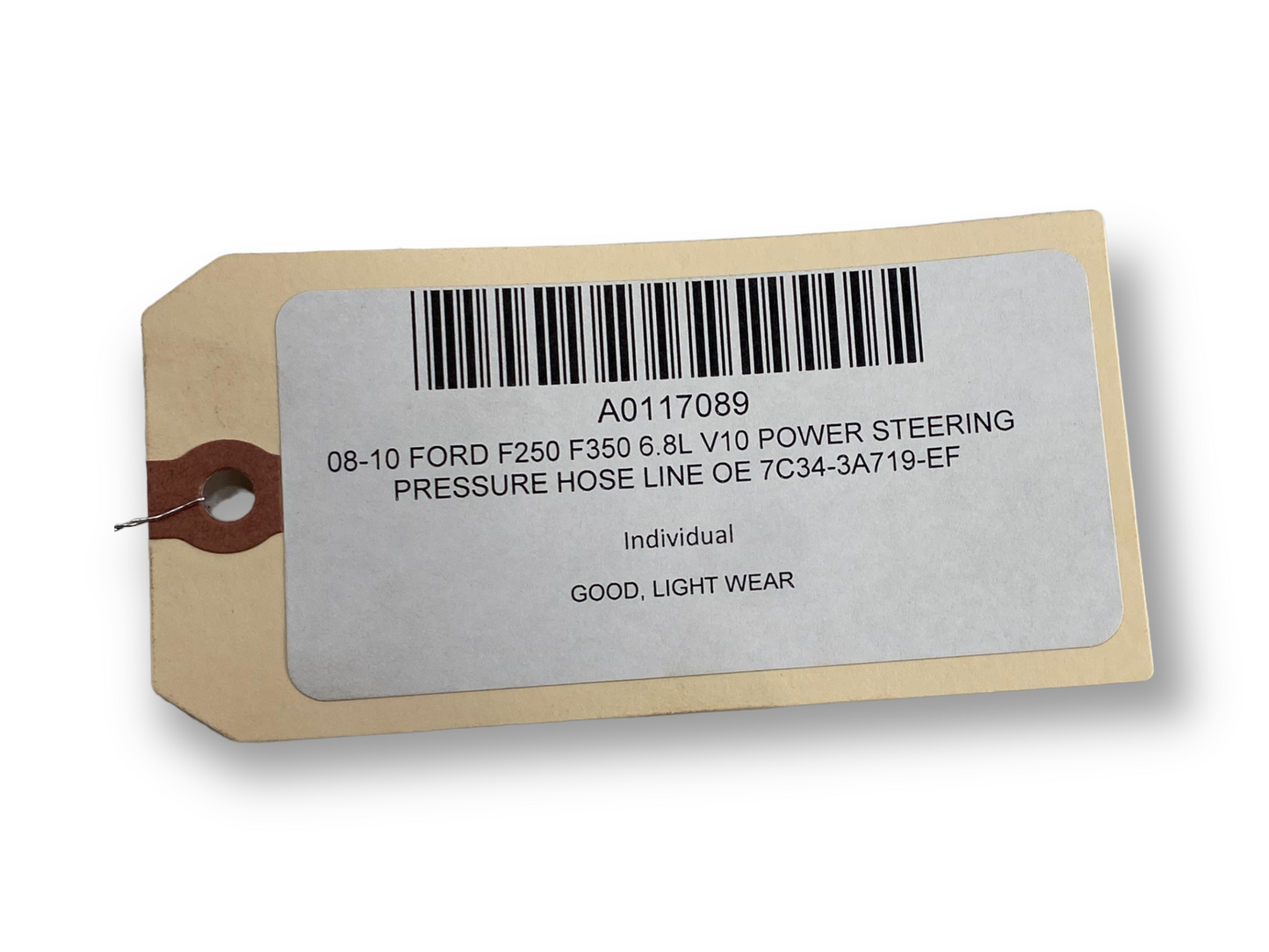 08-10 Ford F250 F350 6.8L V10 Power Steering Pressure Hose Line OE 7C34-3A719-EF