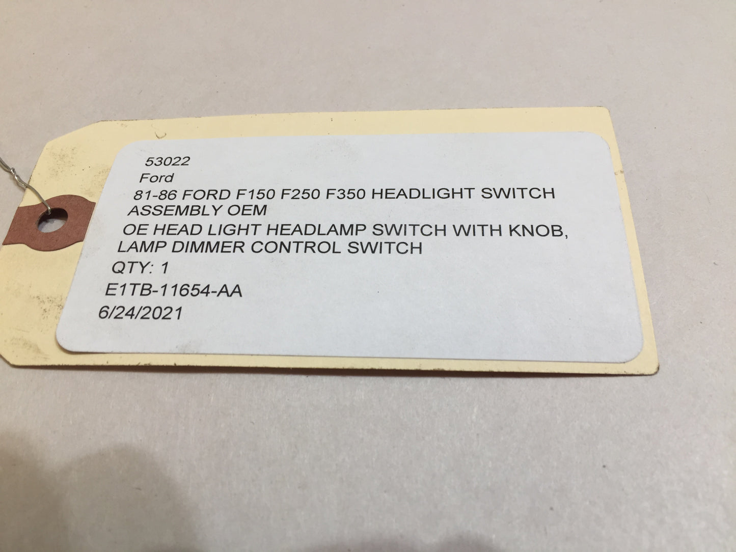 81-86 Ford F150 F250 F350 Headlight Switch Assembly OEM