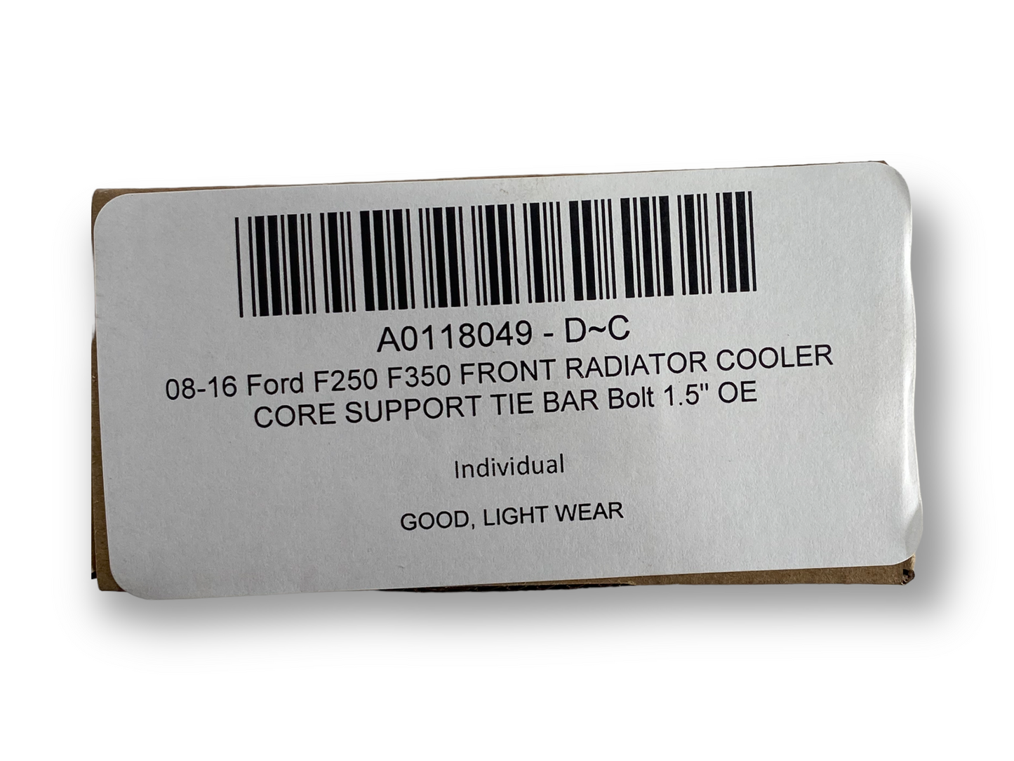 08-16 Ford F250 F350 Front Radiator Cooler Core Support Tie Bar Bolt 1.5" OE