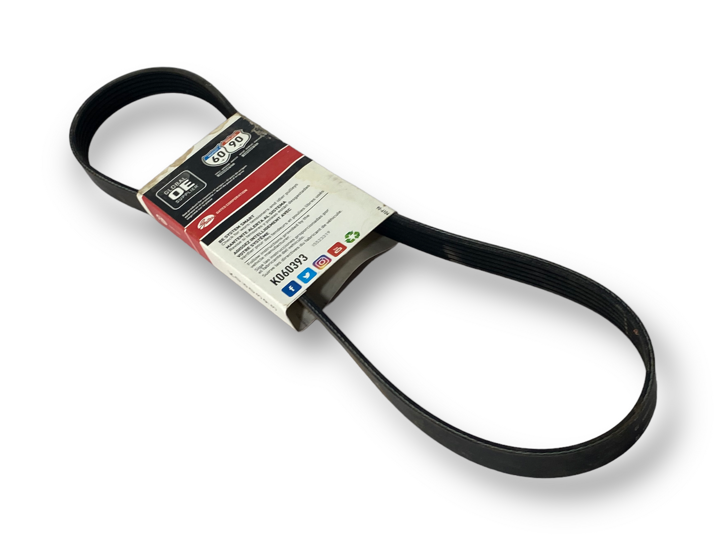 Gates K060393 Serpentine Micro-V Belt 6PK998