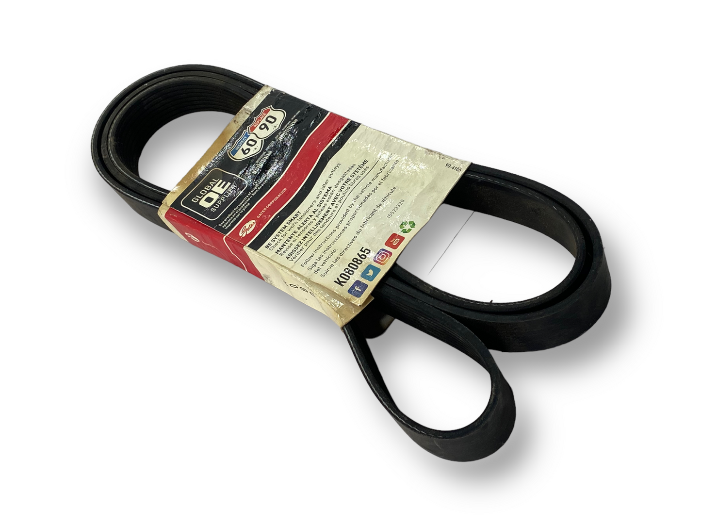 Gates K080865 Serpentine Micro-V Belt 8PK2198