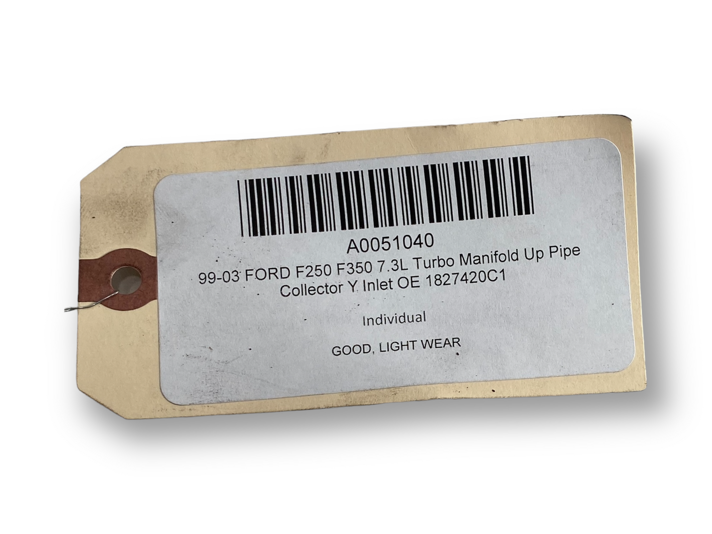 99-03 Ford F250 F350 7.3L Turbo Manifold Up Pipe Collector Y Inlet OE 1827420C1