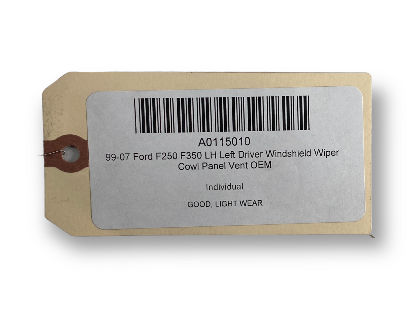 99-07 Ford F250 F350 LH Left Driver Windshield Wiper Cowl Panel Vent OEM