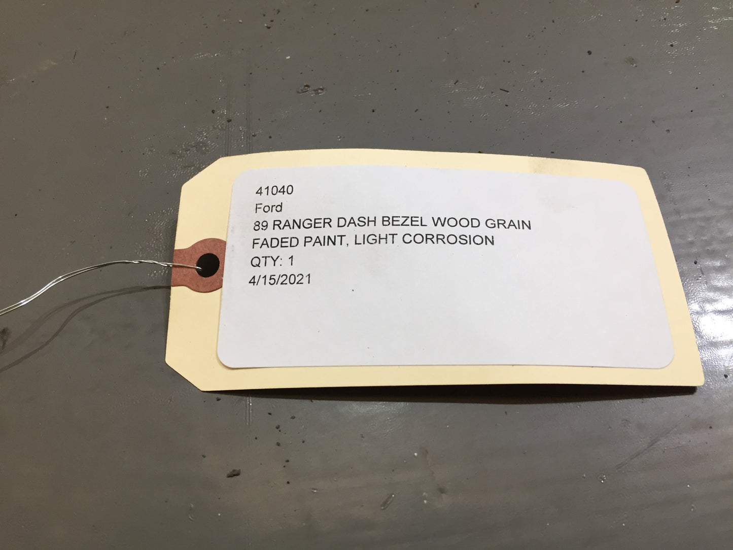 1989 Ford Ranger Dash Bezel Wood Grain