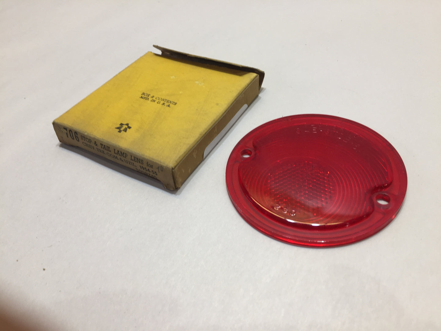 1954-55 Chevy Truck Stop Tail Light Lens Glo-Brite