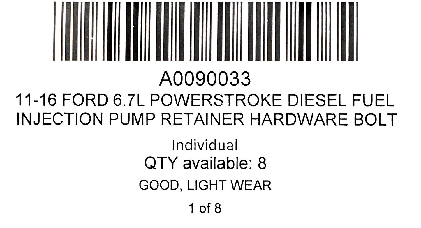 11-16 Ford 6.7L Powerstroke Diesel Fuel Injection Pump Retainer Hardware Bolt