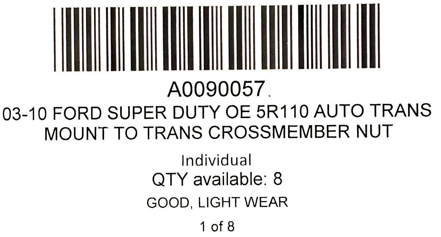 03-10 Ford Super Duty OE 5R110 Auto Trans Mount to Trans Crossmember Nut