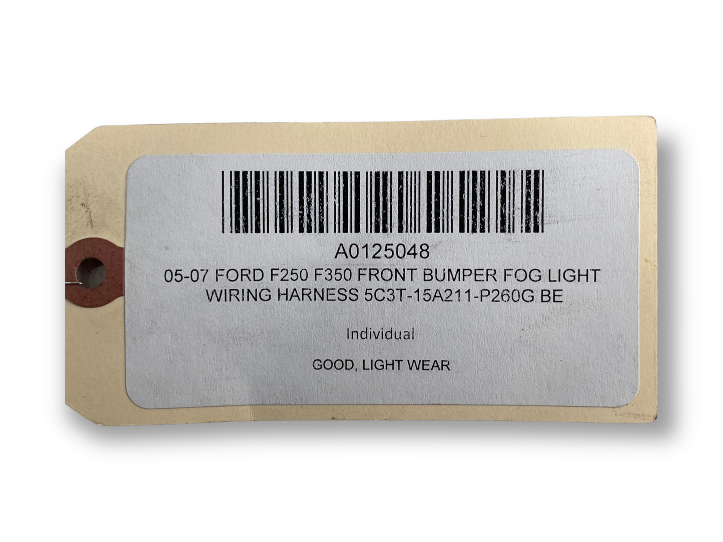 05-07 Ford F250 F350 Front Bumper Fog Light Wiring Harness 5C3T-15A211-P260G BE