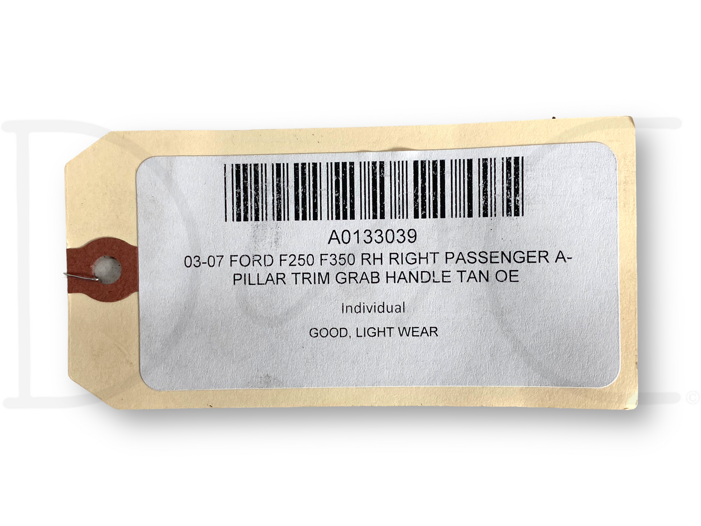 03-07 Ford F250 F350 RH Right Passenger A-Pillar Trim Grab Handle Tan OE