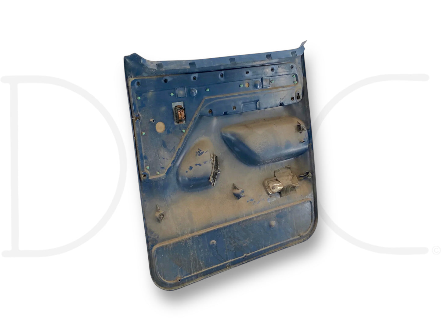 94-97 Ford F250 F350 LH Left Driver Rear Door Panel Power Blue OE