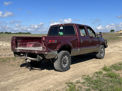 1999-2004 Ford F250 F350 Rear RH CC Door Dark Toreador Red / Tan