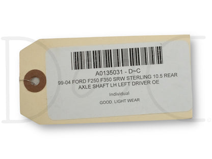 99-04 Ford F250 F350 SRW Sterling 10.5 Rear Axle Shaft LH Left Driver OE