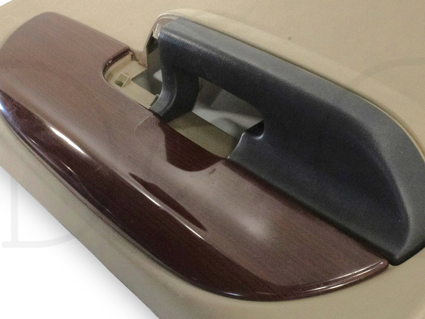 05-07 Ford F250 F350 Lariat LH Left Driver Rear Door Panel Tan Wood Grain OE