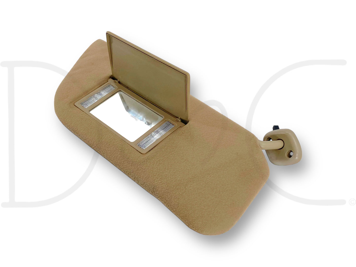 02-04 Ford F250 F350 RH Right Passenger Sun Visor Tan W/ Mirror OEM