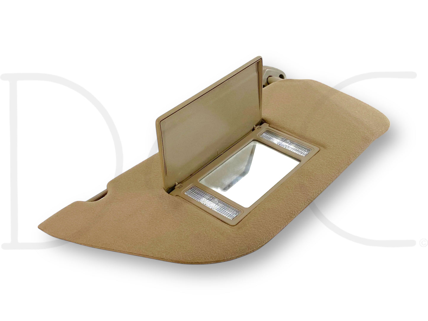 02-04 Ford F250 F350 RH Right Passenger Sun Visor Tan W/ Mirror OEM