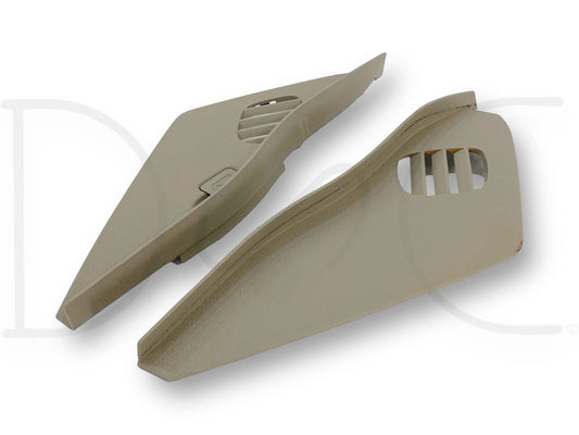 08-10 Ford F250 F350 LH RH Dash End Side Defrost Vent Trim Set Stone OE