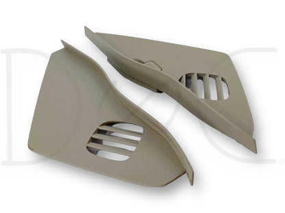 08-10 Ford F250 F350 LH RH Dash End Side Defrost Vent Trim Set Stone OE
