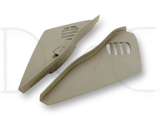 08-10 Ford F250 F350 LH RH Dash End Side Defrost Vent Trim Set Stone OE