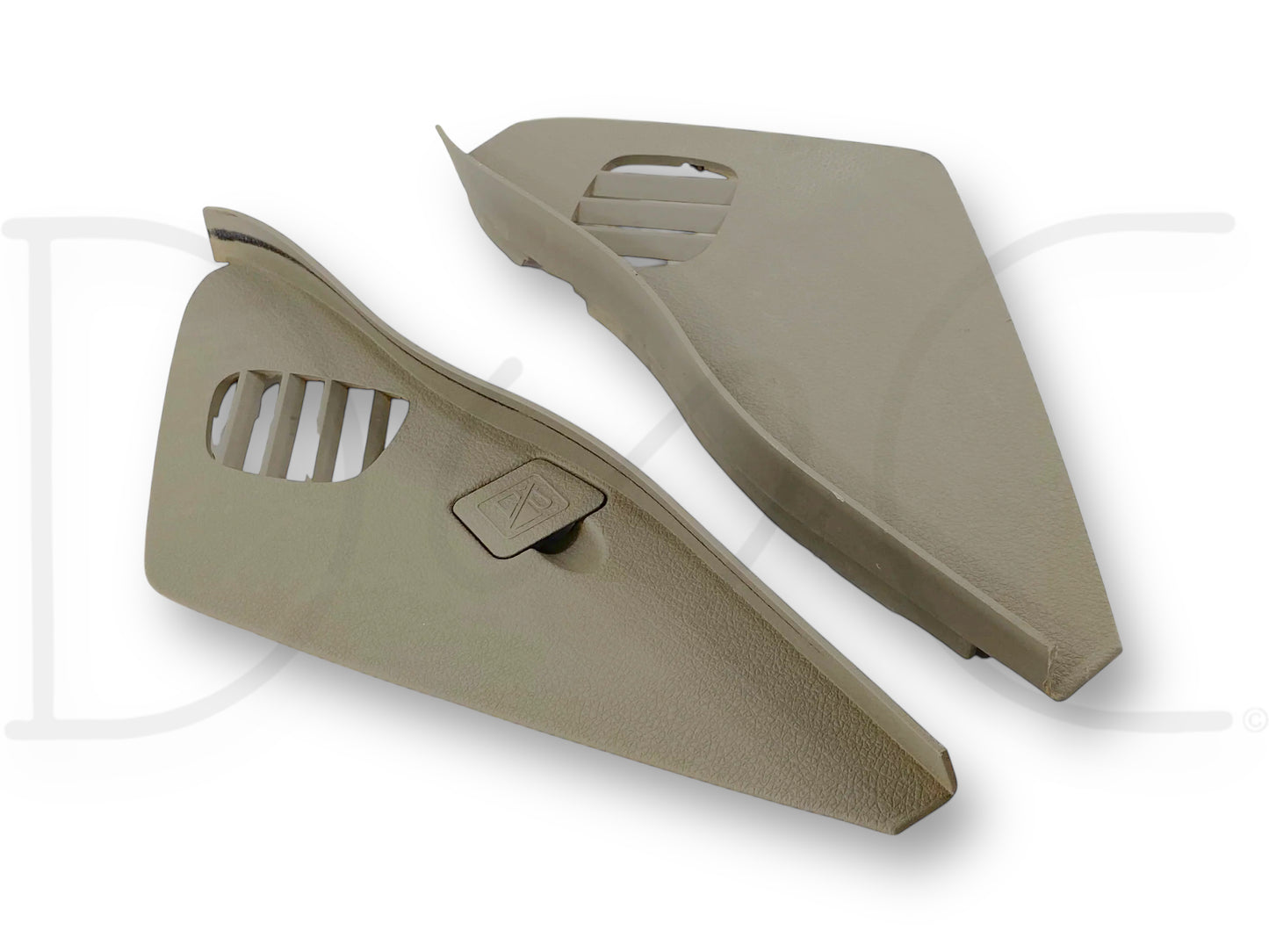 08-10 Ford F250 F350 LH RH Dash End Side Defrost Vent Trim Set Stone OE
