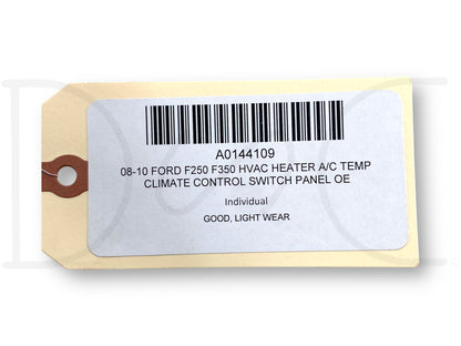 08-10 Ford F250 F350 HVAC Heater A/C Temp Climate Control Switch Panel OE