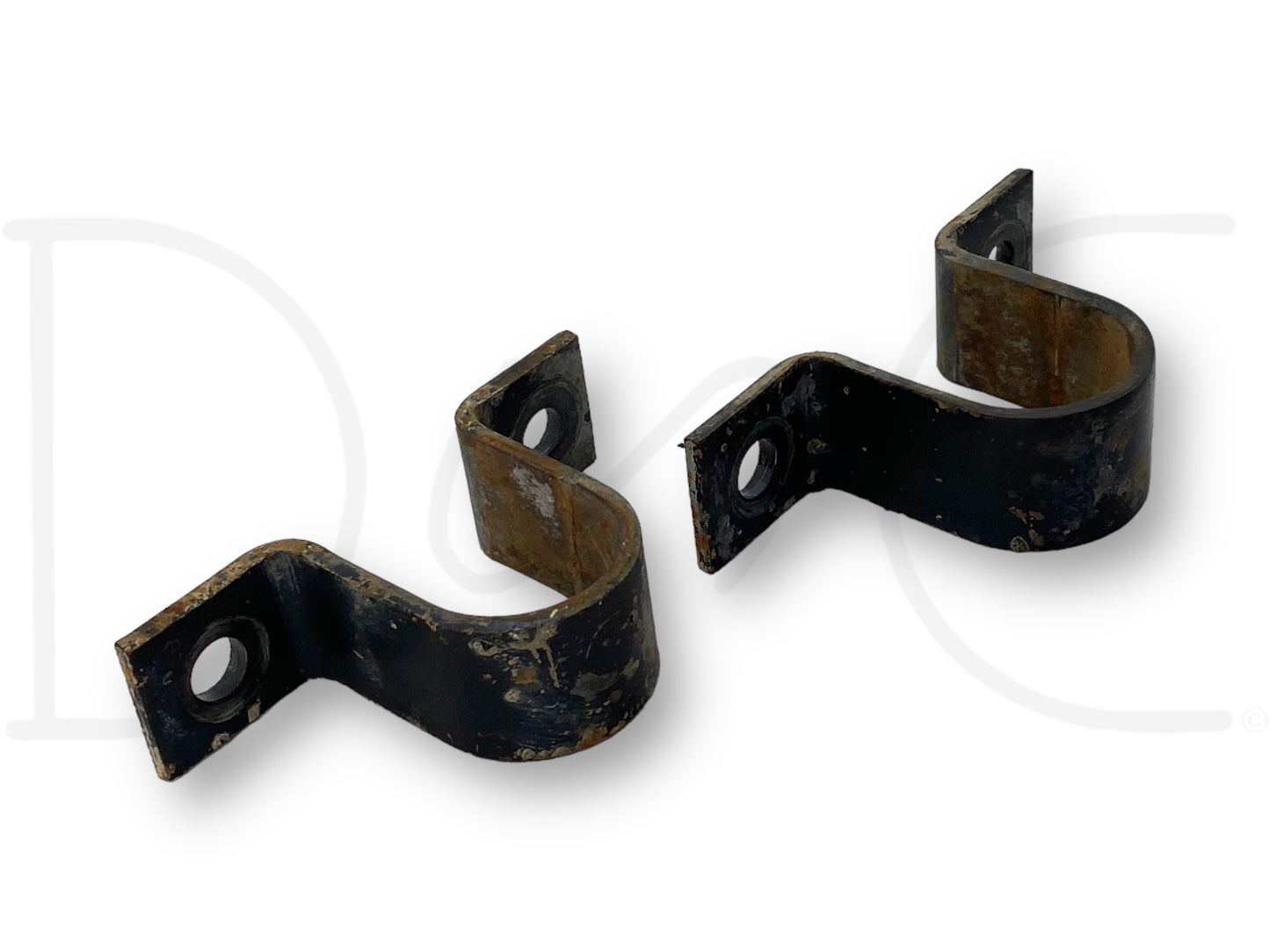 99-04 Ford F250 F350 2WD Front Axle Sway Bar Bushing Brackets Bracket Set OE