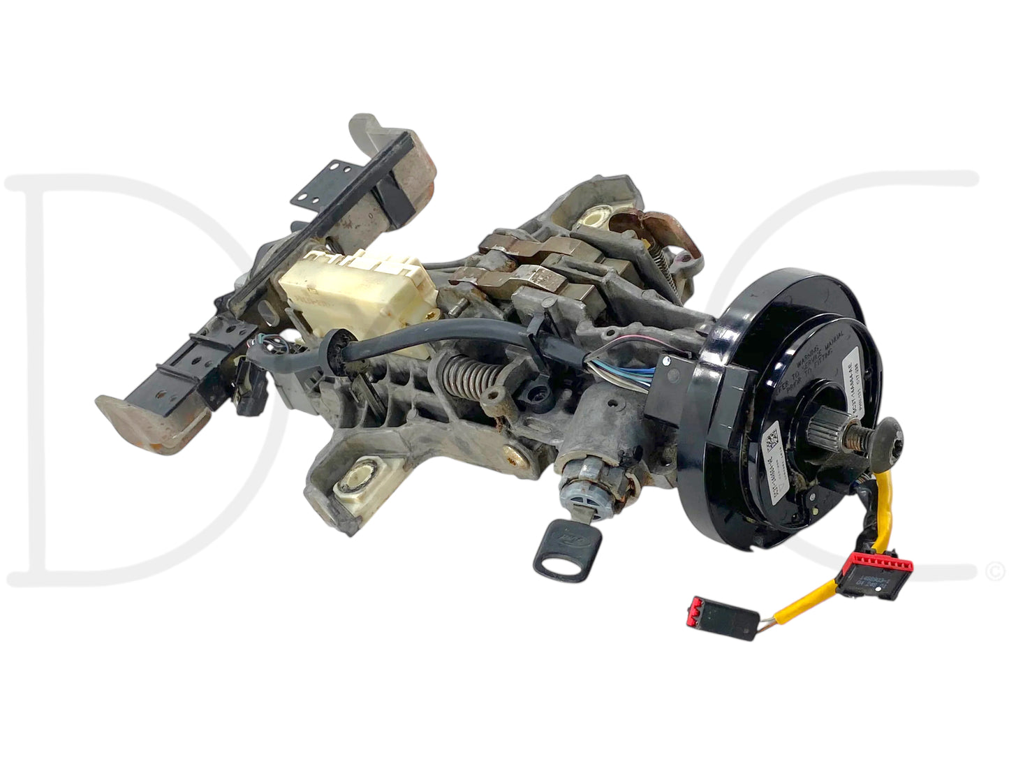 05-07 Ford F250 F350 Lariat Tilt Steering Column Auto W/ Key & Clockspring OE