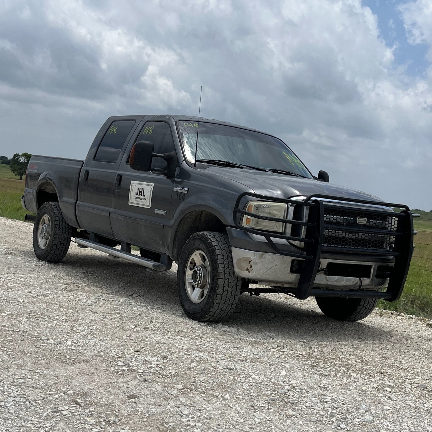 2005-2007 Ford F250 F350 Front LH Left Driver Door Gray W/ Keypad Hole Power