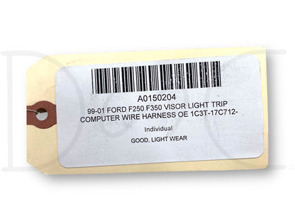 99-01 Ford F250 F350 Visor Light Trip Computer Wire Harness OE 1C3T-17C712-P260G