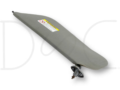 99-01 Ford F250 F350 RH Right Passenger Sun Visor Gray Cloth W/ Mirror OEM