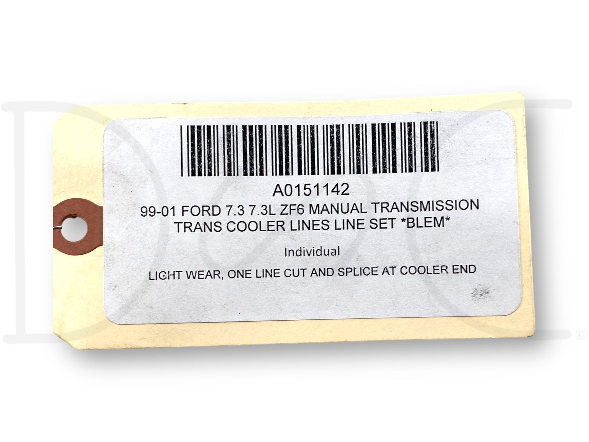 99-01 Ford 7.3 7.3L ZF6 MANUAL TRANSMISSION TRANS COOLER LINES