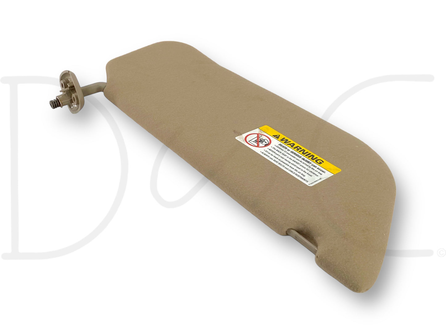 02-07 Ford F250 F350 LH Left Driver Sun Visor Tan Cloth OEM