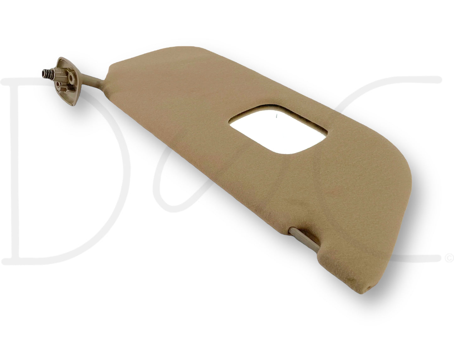 02-07 Ford F250 F350 RH Right Passenger Sun Visor Tan Cloth W/ Mirror OEM