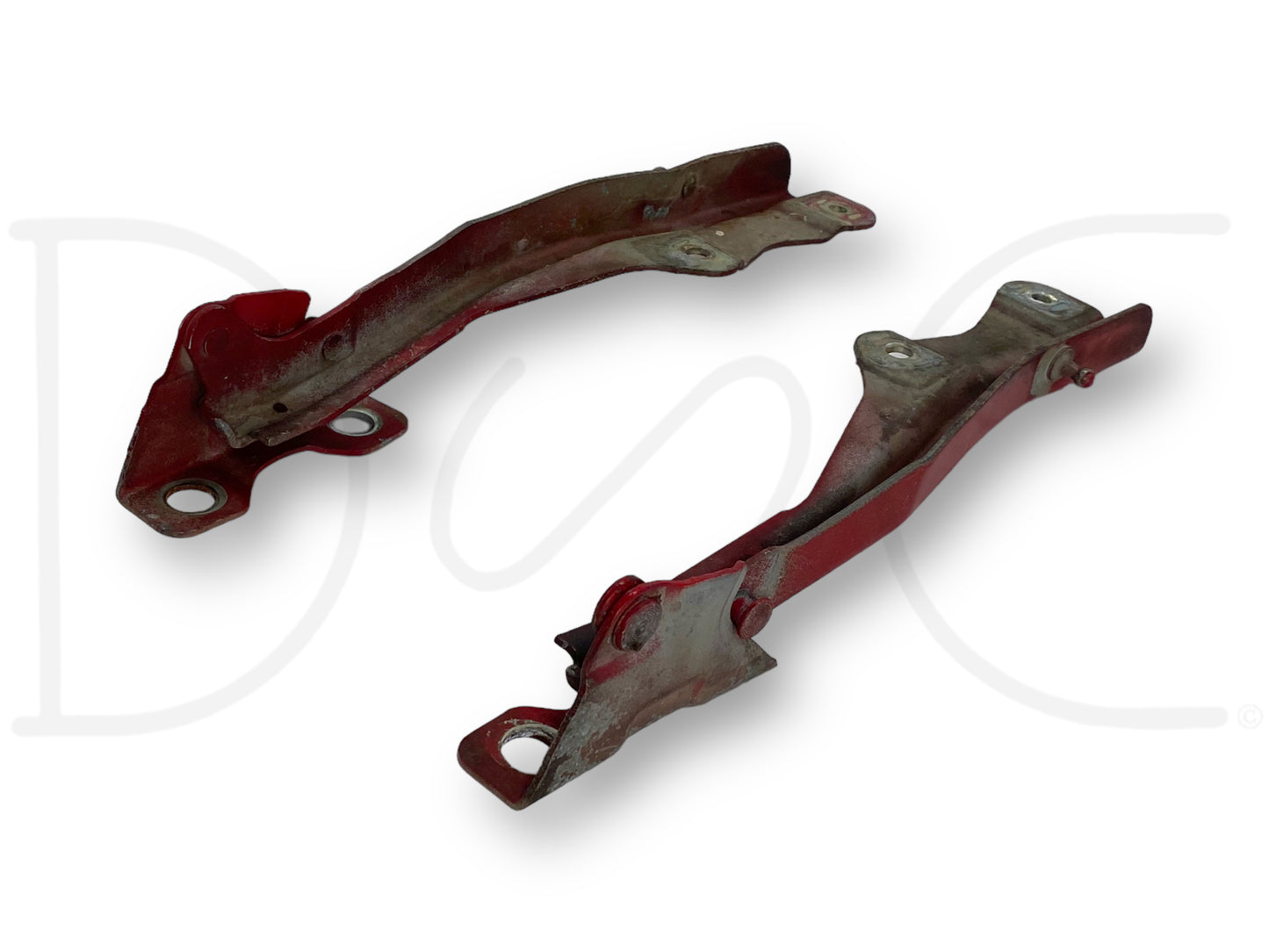 99-07 Ford F250 F350 Super Duty Hood Hinge Set Red Hood Hinges OE RH LH Pair