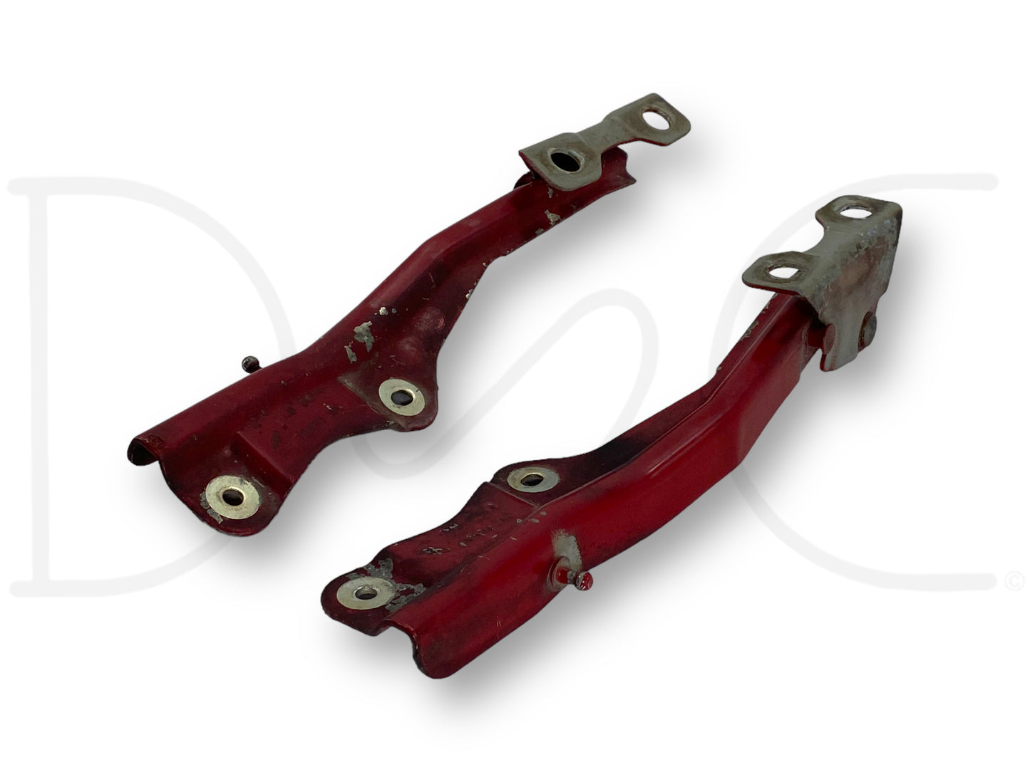 99-07 Ford F250 F350 Super Duty Hood Hinge Set Red Hood Hinges OE RH LH Pair