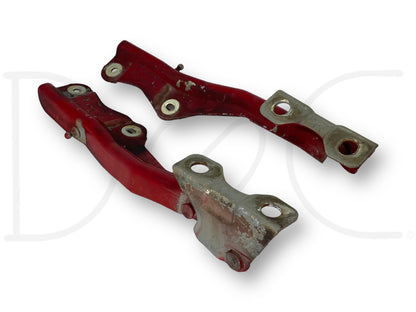 99-07 Ford F250 F350 Super Duty Hood Hinge Set Red Hood Hinges OE RH LH Pair