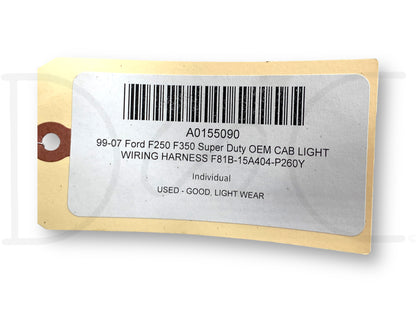 99-07 Ford F250 F350 Super Duty OEM Cab Light Wiring Harness F81B-15A404-P260Y