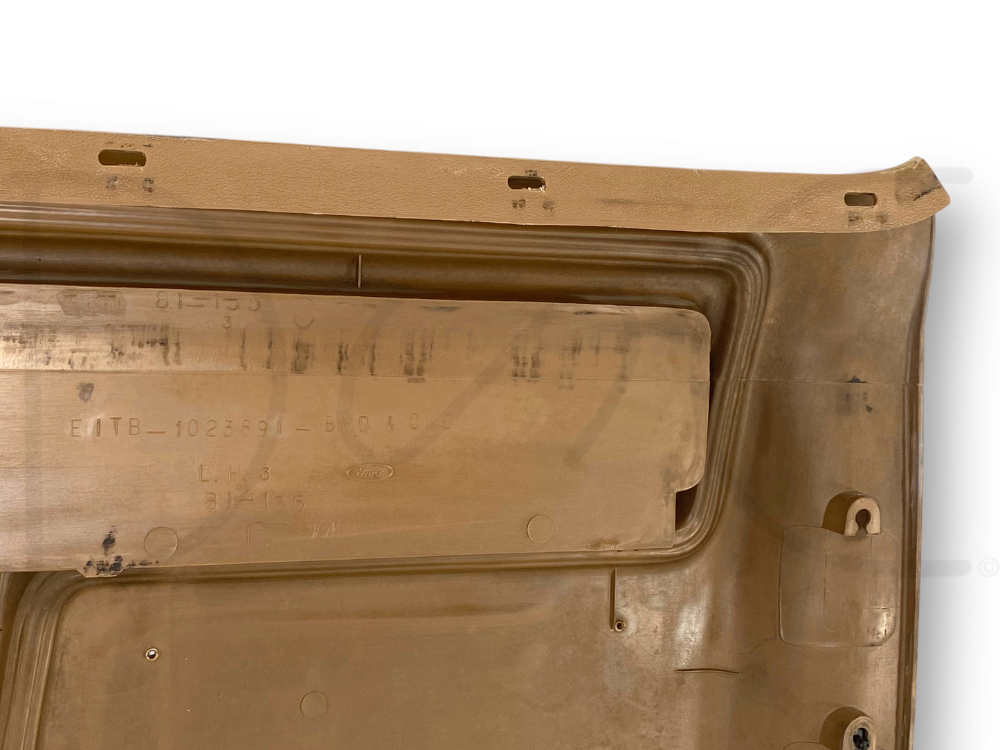 80-86 Ford F250 F350 XL LH Left Driver Front Door Panel Tan OEM *Blem*