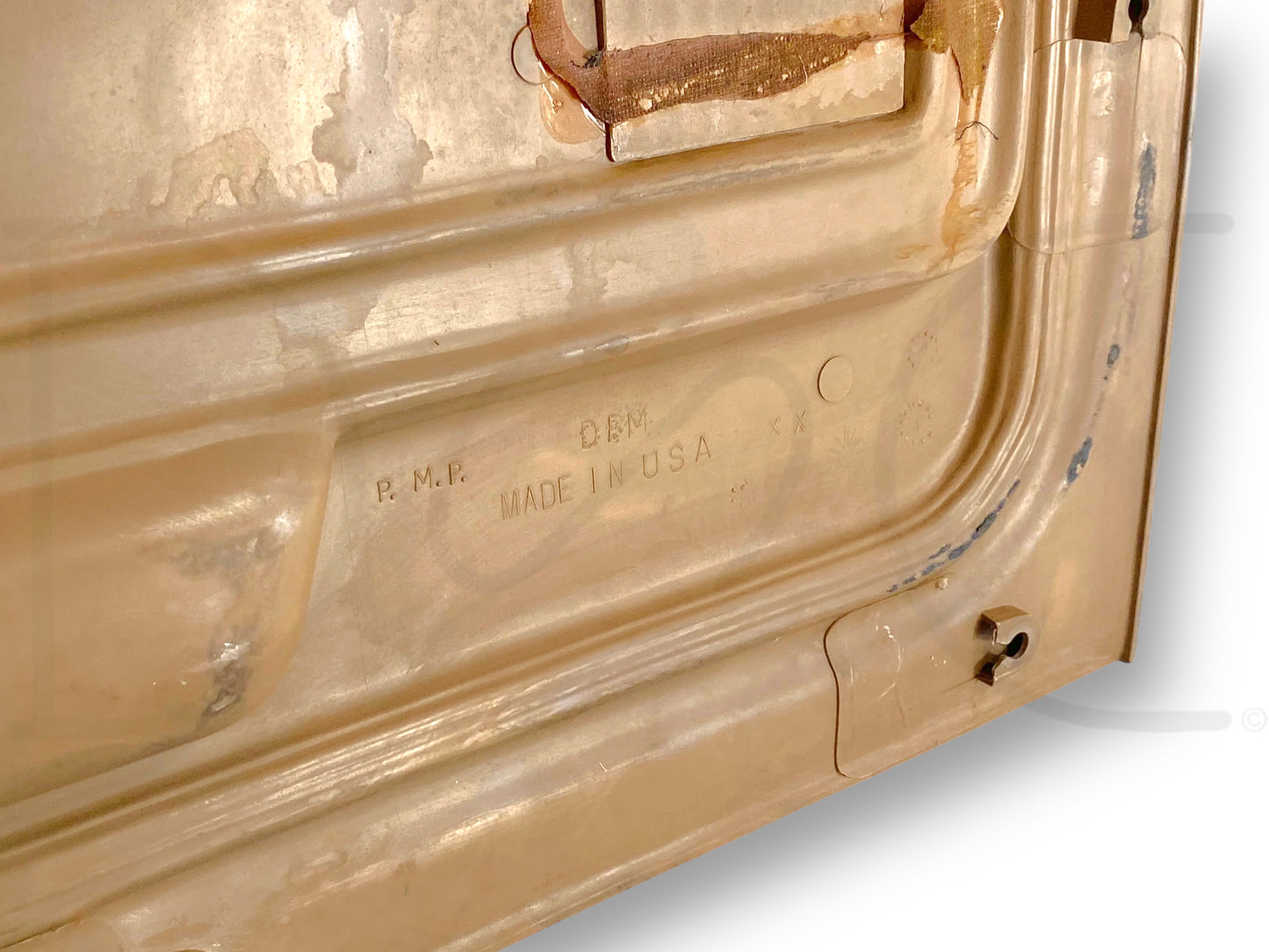 80-86 Ford F250 F350 RH Right Passenger Front Door Panel Tan OEM *Blem*