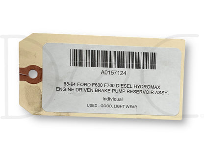 88-94 Ford F600 F700 Diesel Hydromax Engine Driven Brake Pump Reservoir Assy.