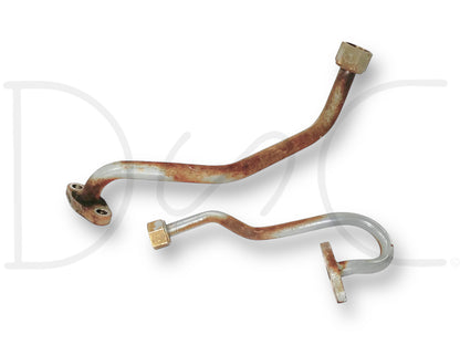 88-90 Ford F600 F700 6.6 6.6L 401 Turbo Oil Supply & Drain Line Tube Set OEM