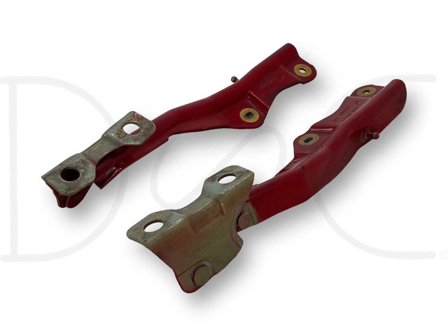 99-07 Ford F250 F350 Super Duty Hood Hinge Set Red Hood Hinges OE RH LH Pair