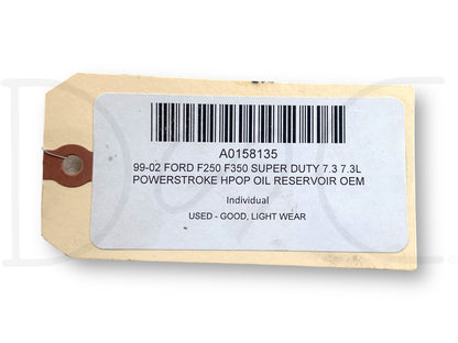99-02 Ford F250 F350 Super Duty 7.3 7.3L Powerstroke HPOP Oil Reservoir OEM