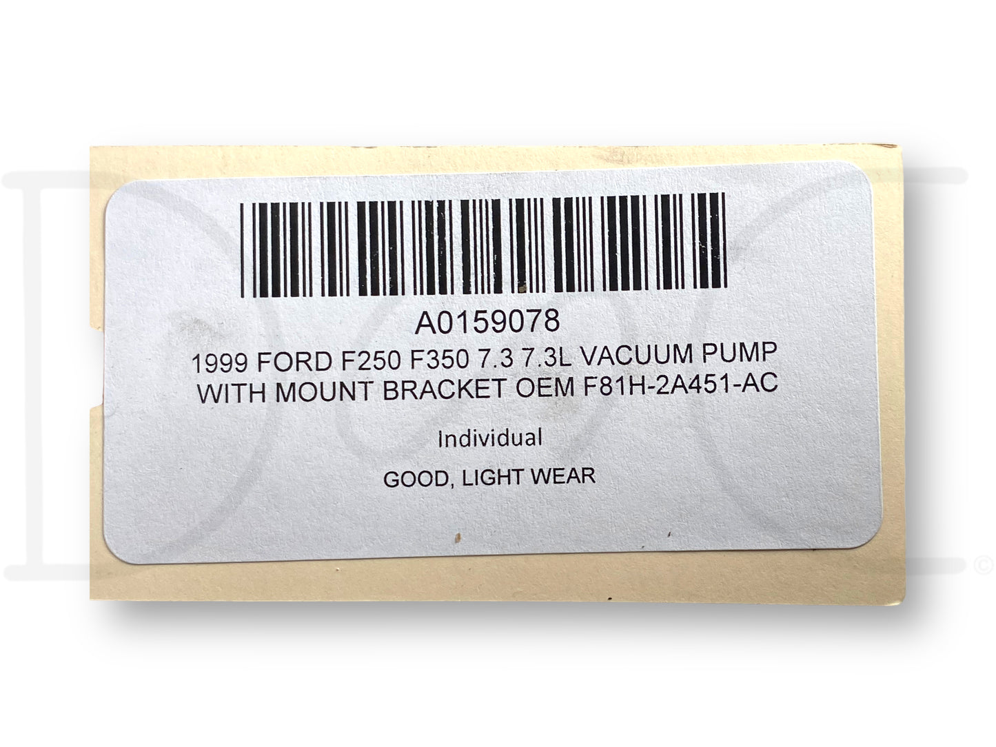 99-07 Ford F250 F350 7.3 6.0 Vacuum Pump With Mount Bracket OEM