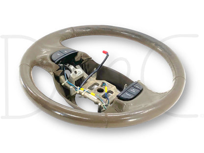 1999 E99 Ford F250 F350 Steering Wheel W/ Cruise Buttons Dark Praire Tan Leather