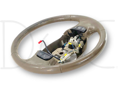 1999 E99 Ford F250 F350 Steering Wheel W/ Cruise Buttons Dark Praire Tan Leather